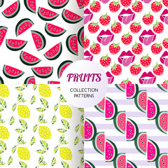 Fruits patterns set3