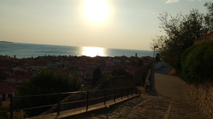 Piran by sunset, Slovenia