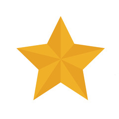 Obraz premium Golden star on white background for graphic and web design, Modern simple vector sign. Internet concept. Trendy symbol for website design web button or mobile app