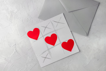 Valentine day handmade greetings card
