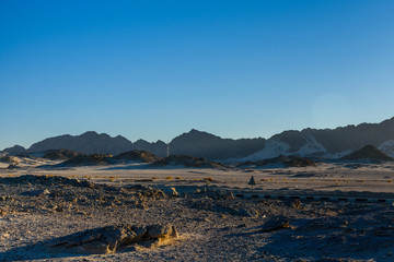 Mountains in arabian desert not far from the Hurghada city, Egypt