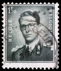 Stamp printed in Belgium shows King Baudouin, "Marchant" ; type, circa 1970.