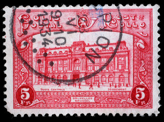 Stamp printed by Belgium, shows Bruxelles, circa 1929