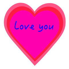 Heart symbol love you