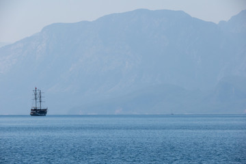 Fototapeta premium Motor boat in the sea