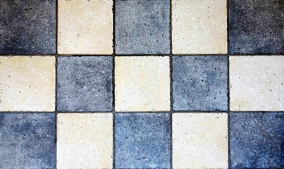 Black and white floor tiles background