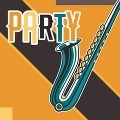 Vector musical flyer Jazz festival. Music poster background festival brochure flyer template. - Vector