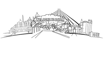 Fototapeta premium Batam Indonesia Panorama Banner