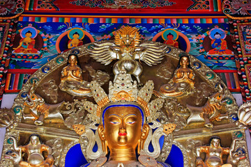Fototapeta premium Great day tathagata and Garuda in the Five Pagoda Temple, Hohhot city, Inner Mongolia autonomous region, China
