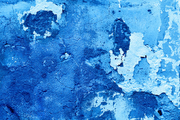 blue aged wall background