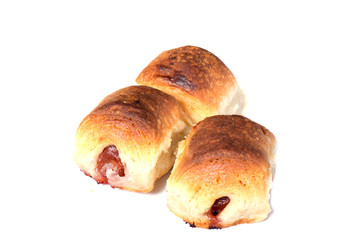 Shortbread biscuits  isolated on white background cutout