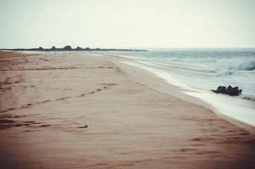 Lonely and bucolic beach in Hawaii, US