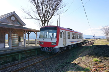 Obraz premium 南阿蘇鉄道の風景(日本の熊本県阿蘇郡南阿蘇村)、南阿蘇鉄道高森線