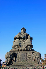 Fototapeta na wymiar Khan Alatan sculpture in the Dazhao Lamasery, Hohhot city, Inner Mongolia autonomous region, China
