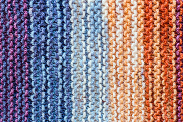 vertically striped colorful wool texture handmade closeup