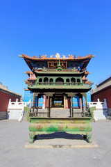 Obraz premium Dale palace building scenery in the Dazhao Lamasery, on February 6, 2015, Hohhot city, Inner Mongolia autonomous region, China