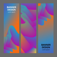 Colorful geometric background. Fluid shapes composition. Abstract banner template. Eps10 vector.