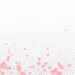 Pink heart love confettis. Valentine's day gradien