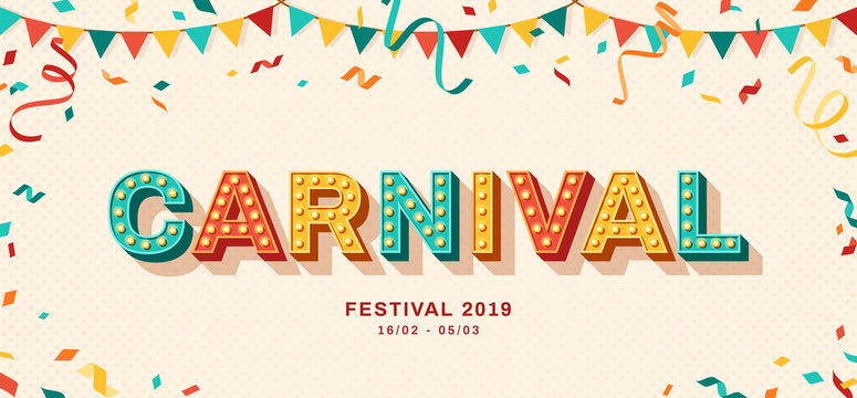 Carnival retro typography design