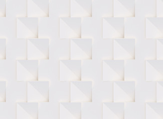 3D pattern made of white and beige geometric shapes, creative background or wallpaper surface made of light and shadow. Futuristic seamless decorative abstract texture design, simple graphic elements