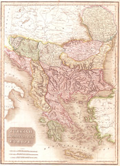1814, Thomson Map of Greece, Turkey, in Europe and the Balkans, John Thomson, 1777 - 1840, was a Scottish cartographer from Edinburgh, UK