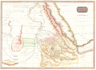 1818, Pinkerton Map of Abyssinia, Ethiopia , Sudan and Nubia, John Pinkerton, 1758 – 1826, Scottish antiquarian, cartographer, UK