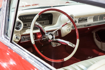 Interior of a historic car