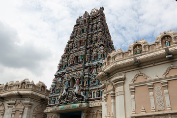 Fototapeta na wymiar The Kuala Lumpur Malaysia - Sri Maha Mariamman Temple Dhevasthanam, Hindu temple in Chinatown