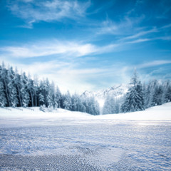 Fototapeta na wymiar Winter background of free space for your decoration 