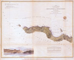 1853, U.S.C.S. Chart or Map of Cape Flattery and Nee-AH Harbor, Washington