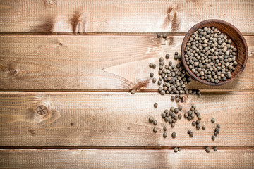 Black pepper in the bowl.