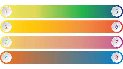 Obraz premium Empty infographic blank template vector design. Colored stickers vector