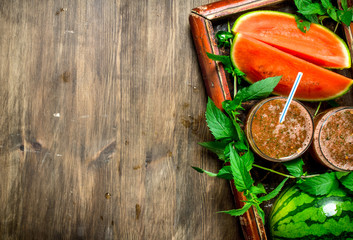 Watermelon mint smoothie.