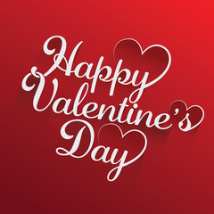 Happy Valentines Day Hand Drawing Vector Lettering design. - Vector