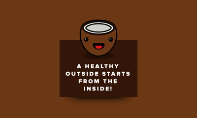 A healthy outside starts from the inside quote poster design
