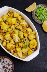 Slices of roasted cauliflower