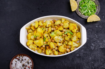 Slices of roasted cauliflower