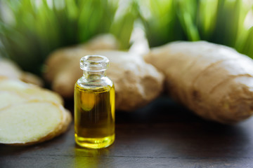 Bottle of ginger oil