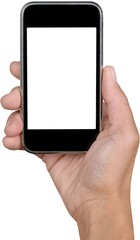 Holding a touchscreen smart phone