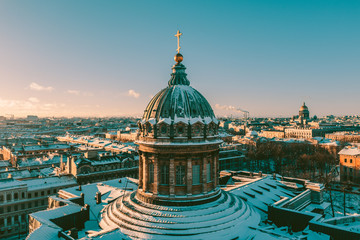 Fototapeta premium Winter cathedral in Saint-Petersburg