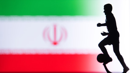 Iran National Flag. Football, Soccer player Silhouette
