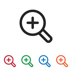 Zoom in vector icon