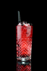 tiki drinks on black background