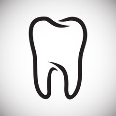 Tooth icon on white background for graphic and web design, Modern simple vector sign. Internet concept. Trendy symbol for website design web button or mobile app