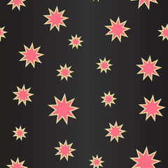 Fototapeta na wymiar The pattern is seamless, stars on a dark blue background. Perfect for postcards, presentations and just to use the background for Your website.
