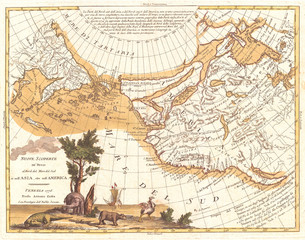 1776, Zatta Map of California and the Western Parts of North America
