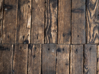 Texture of old shabby wooden floor retro