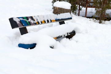 Winter in the park background