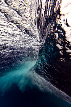 Maldives, Under water view of wave, underwater shot