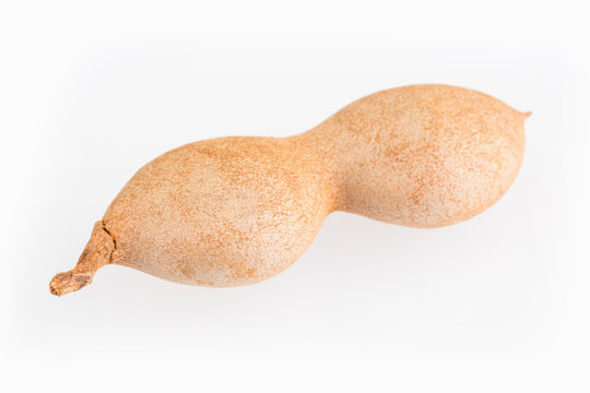 Tamarind tropical fruit - Tamarindus indica. Top view